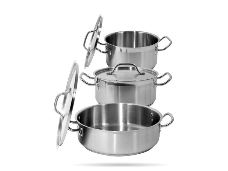 Garnek gastronomiczny niski z pokrywką 18,3L YATO
