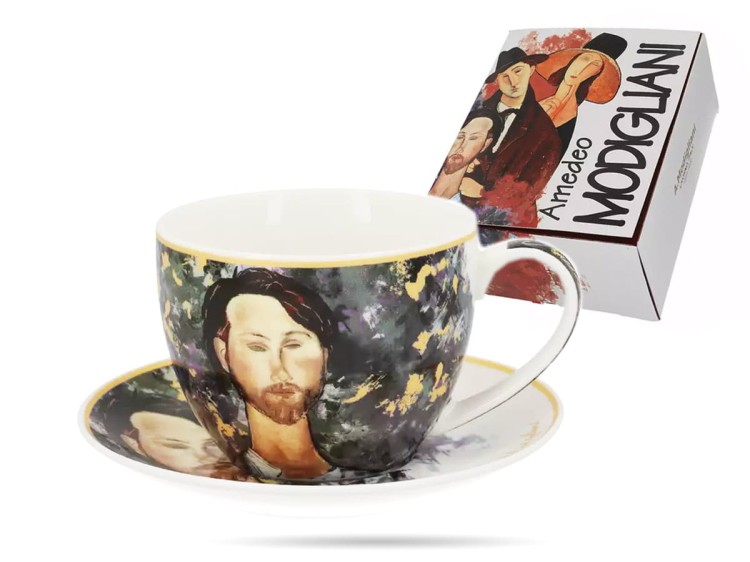 Filiżanka ze spodkiem Modigliani Leopold 250 ml porcelana na prezent CARMANI