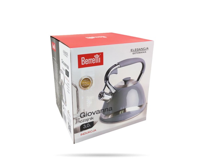 Czajnik 3 litry czarny Giovanna BERRETTI