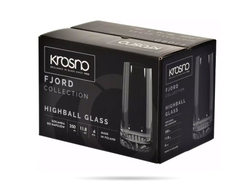 Zestaw 6 wysokich szklanek 350 ml FJORD KROSNO