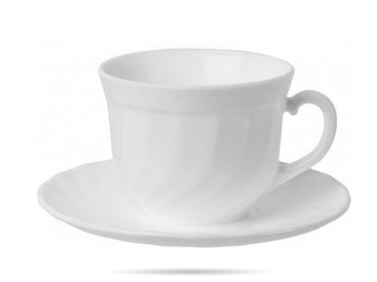 Serwis kawowy dla 4 osób 8 el filiżanka 280 ml biały Trianon LUMINARC