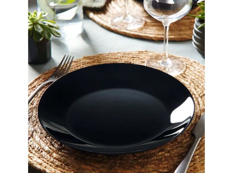 Talerz obiadowy 25 cm czarny Zelie ARCOPAL