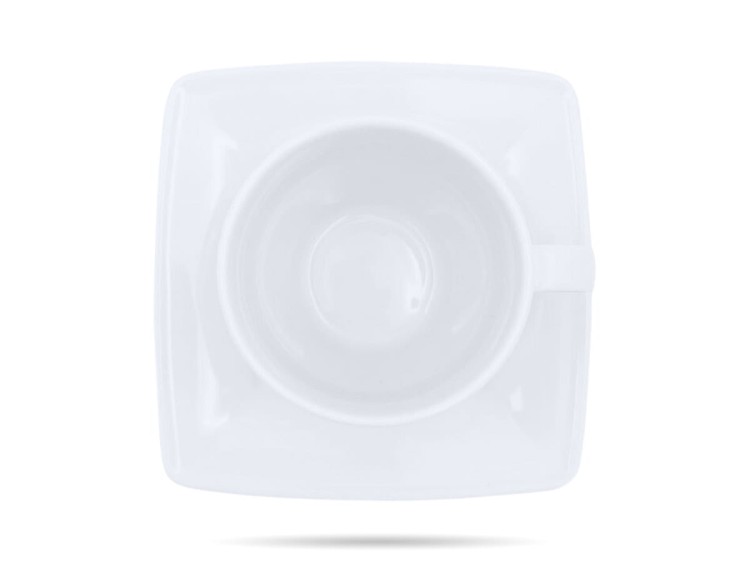Filiżanka ze spodkiem 250 ml Victoria biała porcelana LUBIANA