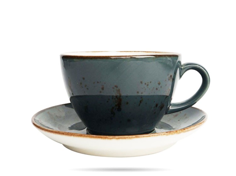 Spodek do filiżanki Arando 14 cm szary Earth Colours porcelana FINE DINE