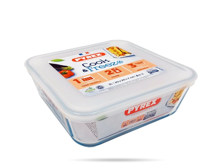 Naczynie żaroodporne pudełko z pokrywą 2 L PYREX