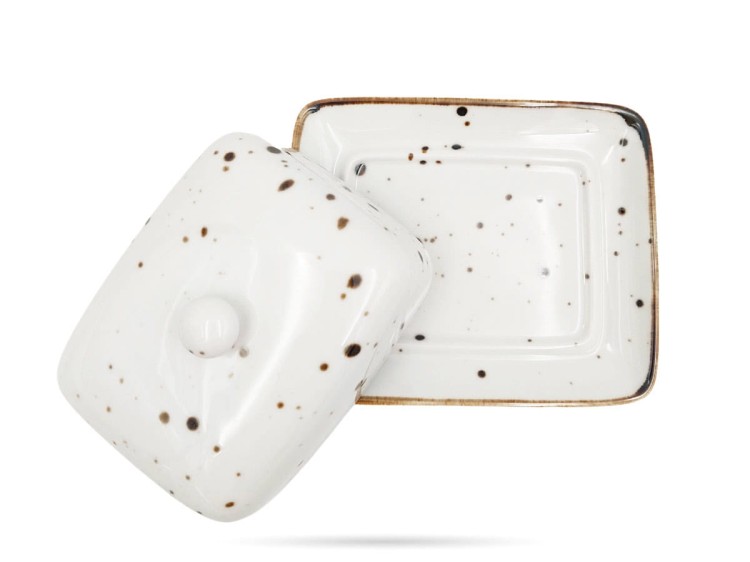 Maselniczka 17 cm Cottage White Alumina PORCELANA BOGUCICE