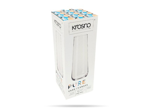 Szklany wazon prosty Pure 24 cm KROSNO