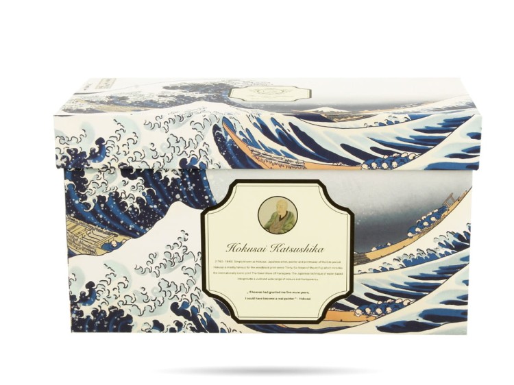 Kubki na prezent Hokusai Wielka Fala 380 ml 2 szt porcelana DUO