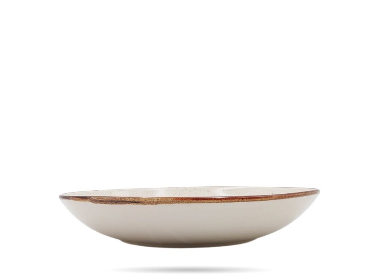 Talerz głęboki 24 cm Rustic Krem KERA CERAMIKA