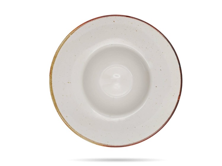 Talerz do pasty 23 cm Rustic Krem KERA CERAMIKA