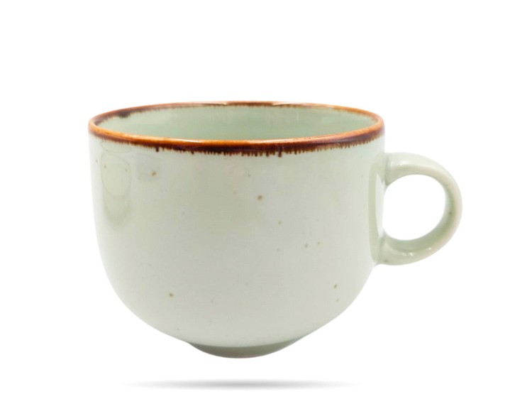 Filiżanka ze spodkiem 250 ml Rustic Miętowa ALUMINA PORCELANA BOGUCICE