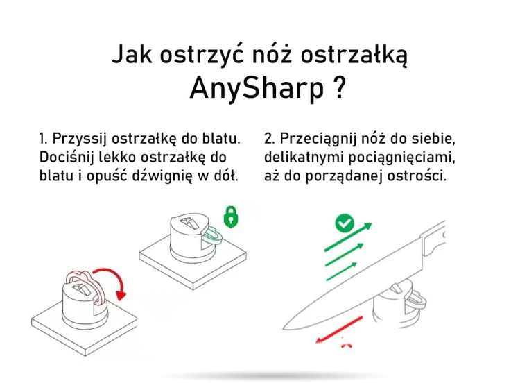 Uniwersalna ostrzałka do noży z przyssawką Carbon Fibre Classic ANYSHARP