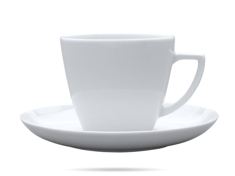 Filiżanka ze spodkiem 350 ml Beata Dorota biała porcelana LUBIANA