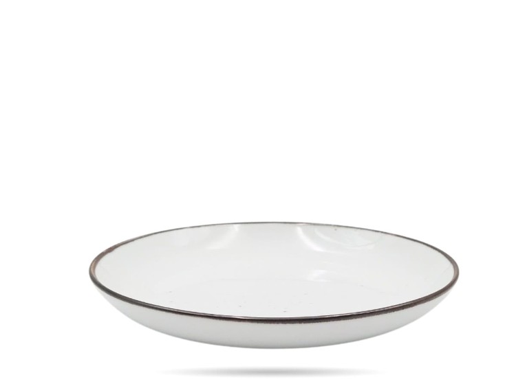 Talerz deserowy 22 cm Rustic Snow biały Alumina PORCELANA BOGUCICE