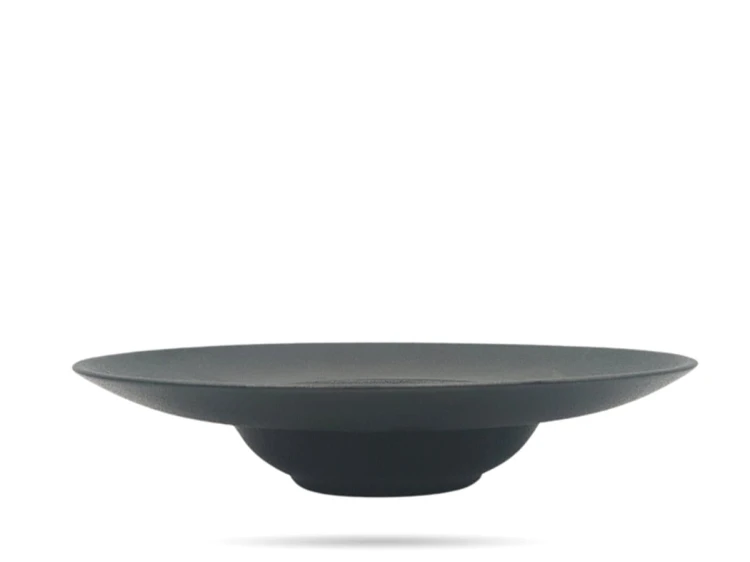 Talerz do pasty risotto 28 cm czarny Terrea Black PORCELANA BOGUCICE