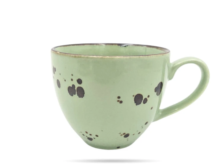Filiżanka ze spodkiem 300 ml zielona Cottage Green PORCELANA BOGUCICE