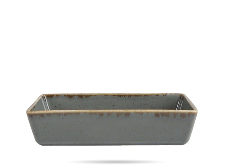Naczynie do przystawek Stone Seasons 16 x 10 cm szare porcelana PORLAND