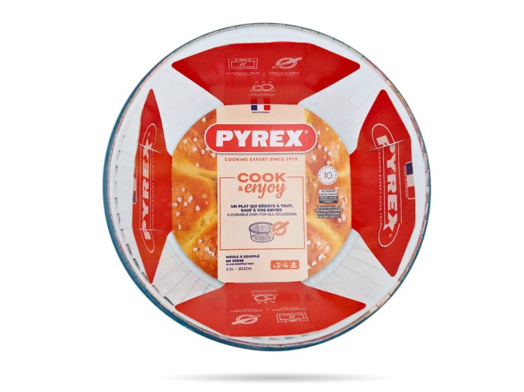 Wysokie naczynie żaroodporne suflet średnica 22 cm 2,5 L Cook & Enjoy PYREX