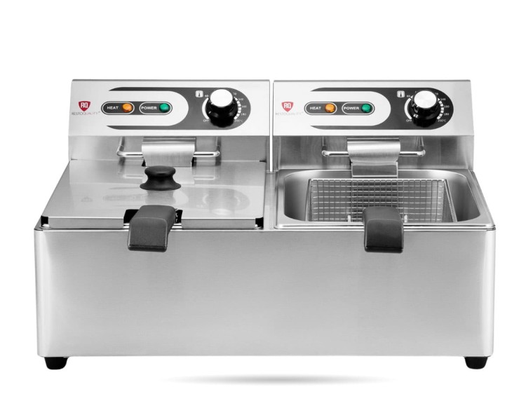 Podwójna frytownica elektryczna 2 x 6 L | 2 x 3 KW RESTO QUALITY