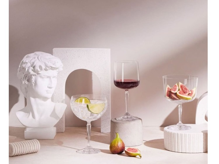 Kieliszki do wody koktajli 470 ml zestaw 4 szt goblet Roma KROSNO