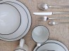 Komplet naczyń ze sztućcami dla 2 os 16 el Duet prezent porcelana LUBIANA