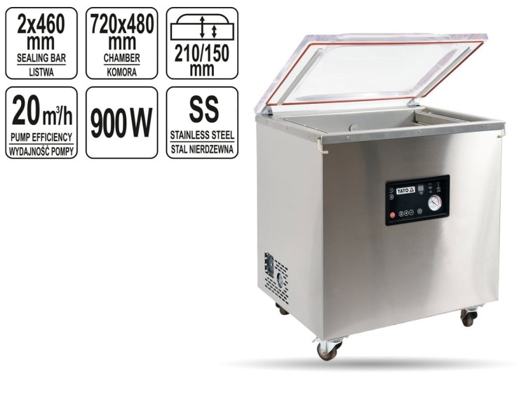 Dwukomorowa pakowarka próżniowa 460 mm YATO
