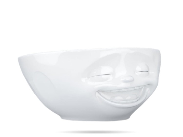 Uśmiechnięta salaterka 350 ml LAUGHING! porcelana prezent Tassen 58PRODUCTS