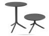 Stolik ogrodowy Spritz czarny antracyt ∅ 60,5 cm, wys. 76,5 i 40 cm NARDI
