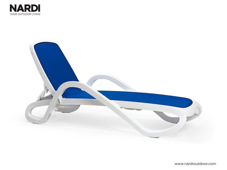 Łożko leżak białe/blu ALFA NARDI