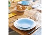 Serwis obiadowy dla 6 os 18 el Light Blue niebieski Carine LUMINARC