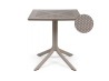 Stół CLIP 70x70cm tortora NARDI