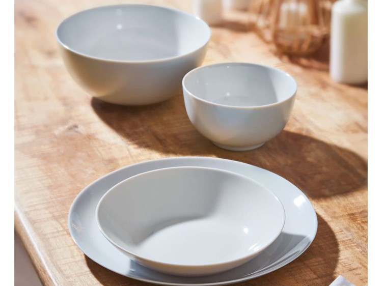 Talerz obiadowy 25 cm szary Granit Diwali LUMINARC