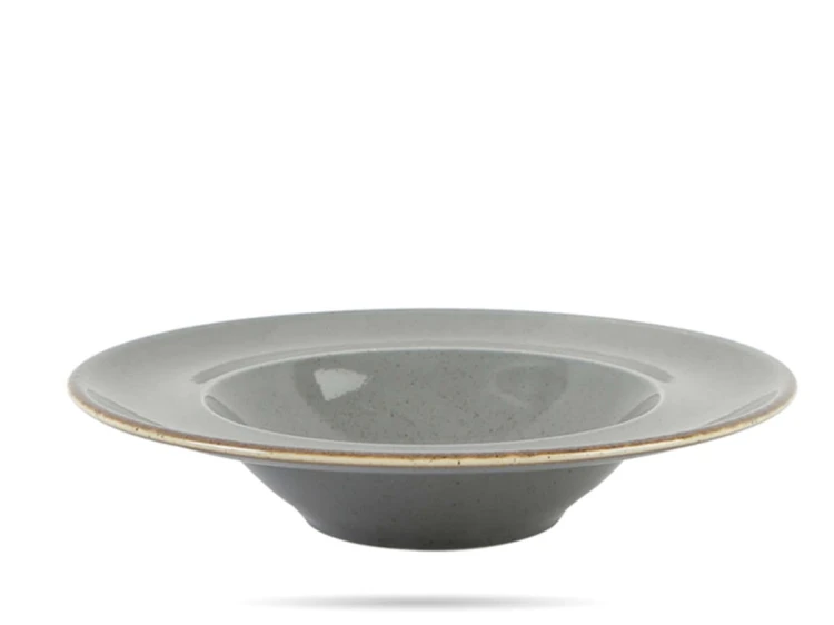 Talerz do pasty risotto Stone Seasons 26 cm szary porcelana PORLAND