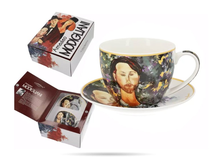 Filiżanka ze spodkiem Modigliani Leopold 250 ml porcelana na prezent CARMANI