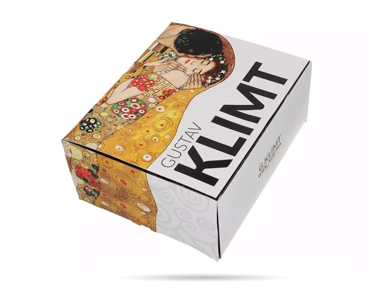 Filiżanka ze spodkiem Klimt Drzewo życia 250 ml porcelana CARMANI