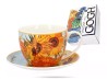 Filiżanka ze spodkiem Van Gogh Słoneczniki 250 ml porcelana prezent CARMANI