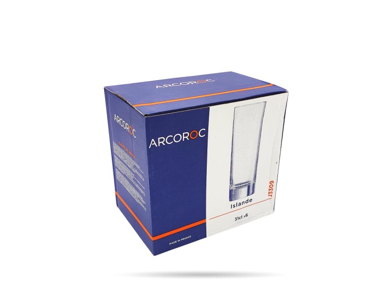 Zestaw 6 wysokich szklanek 310 ml Islande ARCOROC