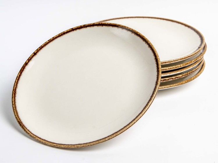 Talerz obiadowy Vanilla 26 cm talerz płytki kremowy porcelana FINE DINE