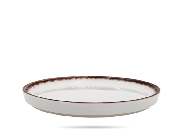 Talerz z wysokim rantem Vanilla 26,5 cm kremowy porcelana FINE DINE