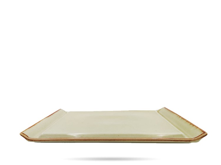 Talerz do steków Sun 32 x 26 cm żółty talerz płytki porcelana Seasons PORLAND