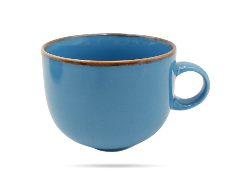 Filiżanka ze spodkiem 250 ml Rustic Niebieska ALUMINA PORCELANA BOGUCICE