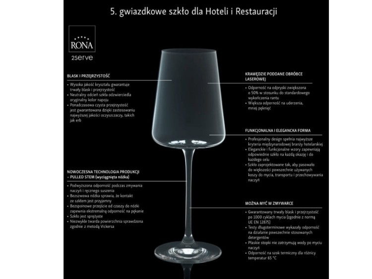 Kieliszek pokal do wody 310 ml Edition szkło kryształowe Rona FINE DINE