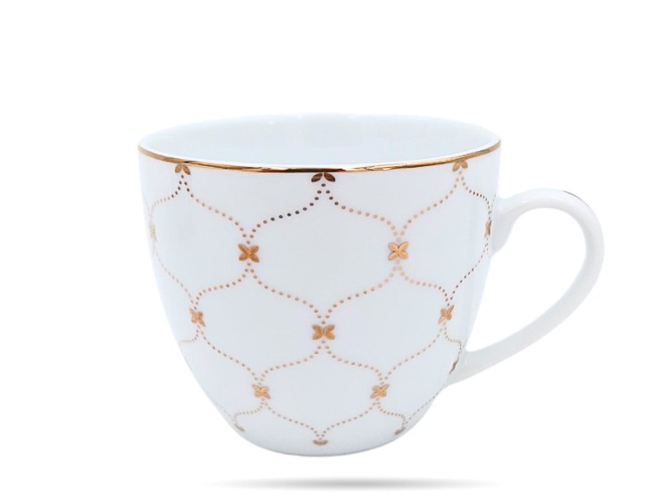 Filiżanki ze spodkami 300 ml 2 szt Gemis Athena PORCELANA BOGUCICE