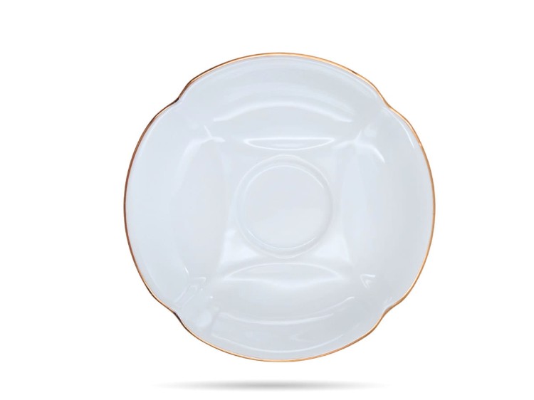 Filiżanki ze spodkami 220 ml 2 szt prezent Perla Gold PORCELANA BOGUCICE