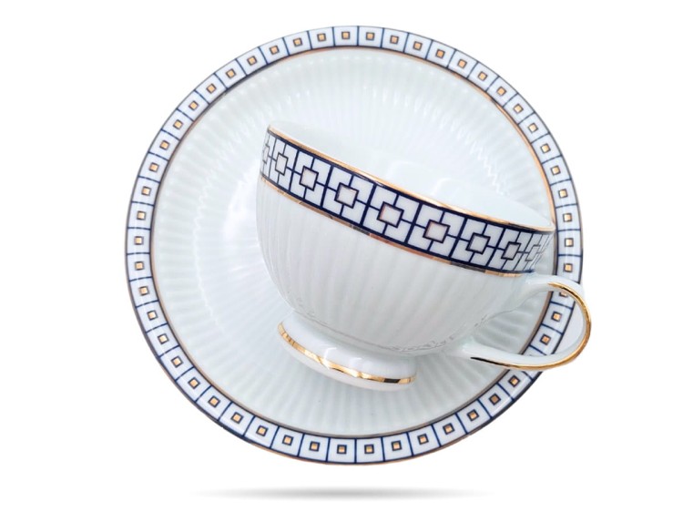 Filiżanki ze spodkami 200 ml 2 szt Patra prezent PORCELANA BOGUCICE