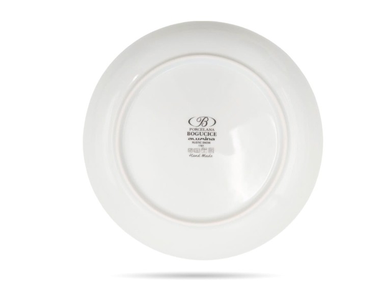 Talerz deserowy 22 cm Rustic Snow biały Alumina PORCELANA BOGUCICE