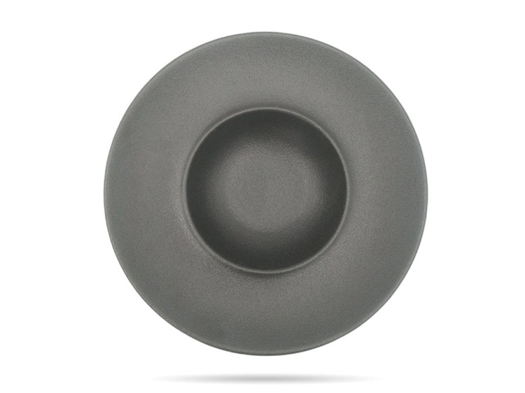 Talerz do pasty risotto 28 cm czarny Terrea Black PORCELANA BOGUCICE
