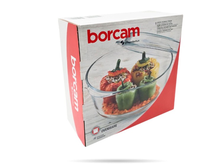 Naczynie żaroodporne z pokrywą średnica 23,8 cm 4 L Borcam PASABAHCE