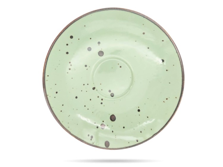 Filiżanka ze spodkiem 300 ml zielona Cottage Green PORCELANA BOGUCICE