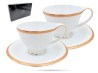 Filiżanki ze spodkiem 200 ml Antonio Gold Plus prezent PORCELANA BOGUCICE